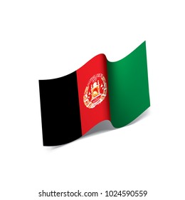 Afghanistan flag, vector illustration on a white background