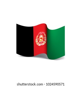 Afghanistan flag, vector illustration on a white background