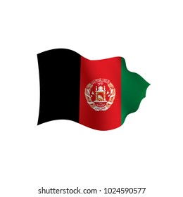 Afghanistan flag, vector illustration on a white background