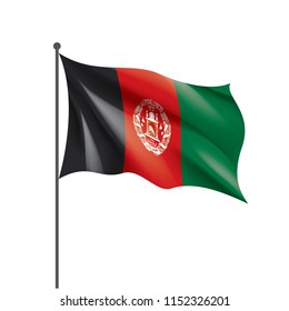 Afghanistan flag, vector illustration on a white background