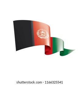 Afghanistan flag, vector illustration on a white background