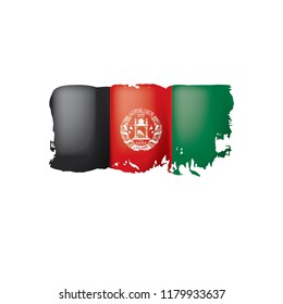 Afghanistan flag, vector illustration on a white background
