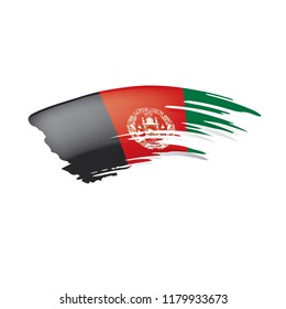 Afghanistan flag, vector illustration on a white background