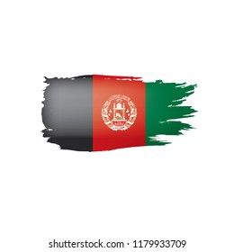 Afghanistan flag, vector illustration on a white background