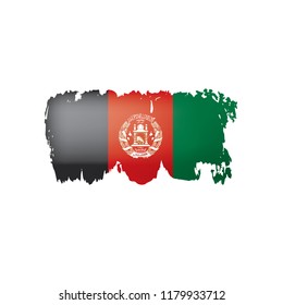 Afghanistan flag, vector illustration on a white background