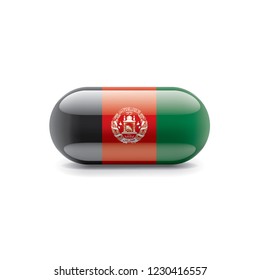 Afghanistan flag, vector illustration on a white background
