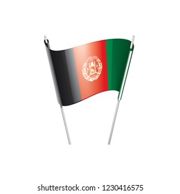 Afghanistan flag, vector illustration on a white background