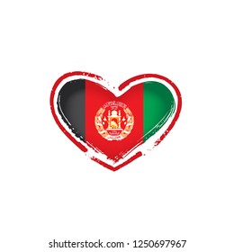 Afghanistan flag, vector illustration on a white background