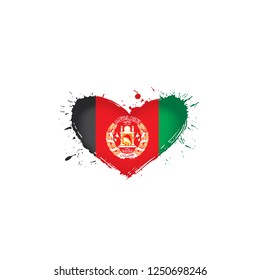 Afghanistan flag, vector illustration on a white background