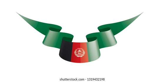Afghanistan flag, vector illustration on a white background