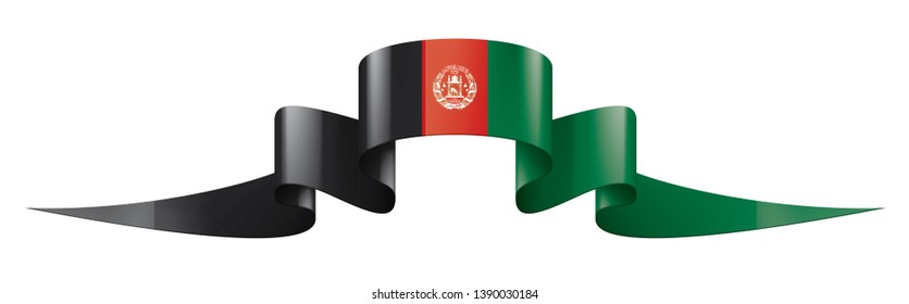 Afghanistan flag, vector illustration on a white background