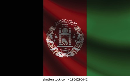 Afghanistan flag waving. background for patriotic and national design. vector illustration 