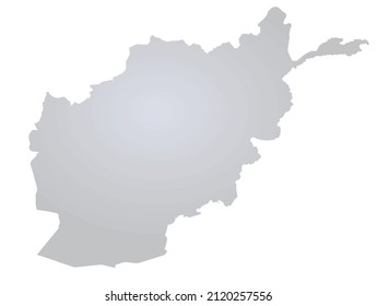 Mapa gris de Afganistán. ilustración vectorial 