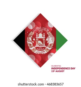 Afghanistan Independence Day. creative button