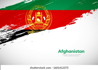 Afghanistan independence day festival celebration brush flag banner background