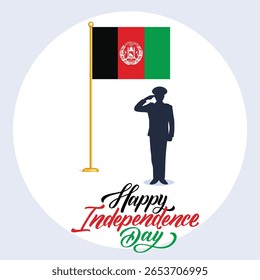 Dia da Independência do Afeganistão, Afeganistão, Bandeira do Afeganistão, 19 de agosto, 19 de agosto, Feliz Dia da Independência, Dia Nacional, Bandeira Nacional, Ícone, Projeto Vetorial Design Typográfico. Modelo, Cartaz 