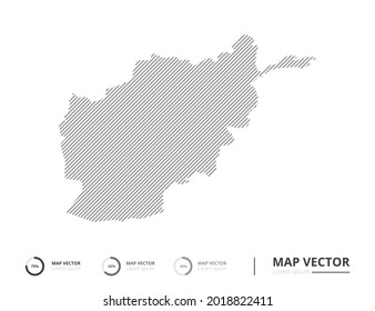 Afganistán mapea la línea gris abstracta sobre el vector de fondo blanco para la presentación. Concepto creativo para infografía.