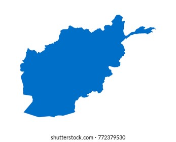 Afghanistan map Blue vector isolated on white background Vector EPS10