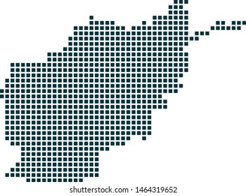 Afghanistan map dotted style. Vector illustration isolated. Vector dotted map of Afghanistan isolated on white background. Symbol for your web site design map logo, app, ui, Travel vector eps10.