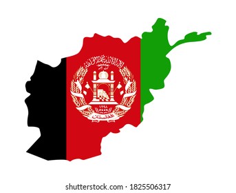 Afghanistan Map Flag Fille Hintergrund - Vektorgrafik