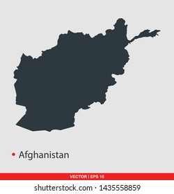 Afghanistan map flat icon, vector illustration on gray background