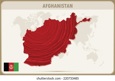 AFGHANISTAN map graphic design, Vector.
