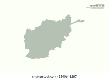 Afghanistan map of green vector modern.