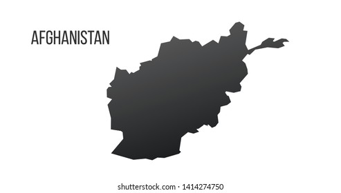 Afghanistan map icon. Vector illustration isolated on white background.