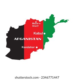 Afghanistan map icon vector illustration symbol design