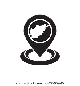 Afghanistan map icon vector illustration design