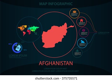 afghanistan map infographic