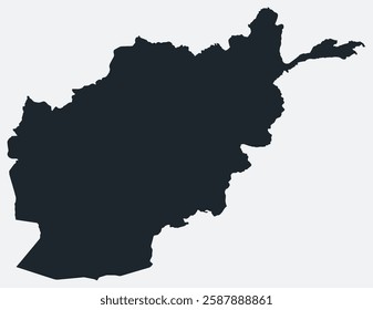 Afghanistan map. Just a simple border map. Shape of the country. Flat blank Afghanistan outline. Vector boundary illustration.