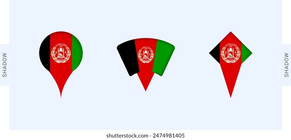 Afghanistan Map Markers Set. Perfect for projects related to Afghanistan, travel, geography, and international representation. Vector collection.