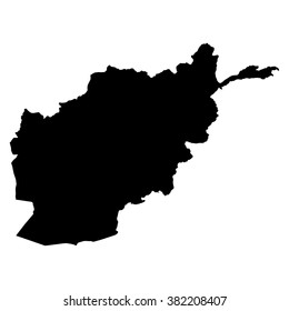 Afghanistan map on white background vector