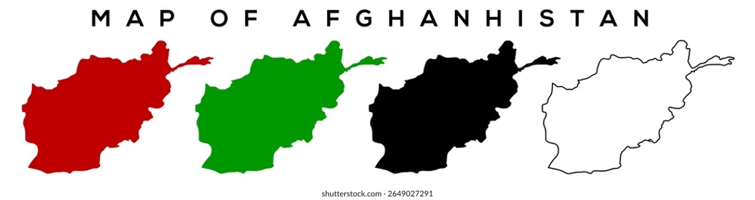 Afghanistan Map Outline – Minimal Vector