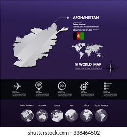 Afghanistan Map vector