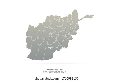 afghanistan map. vector map of afghanistan in central asia.