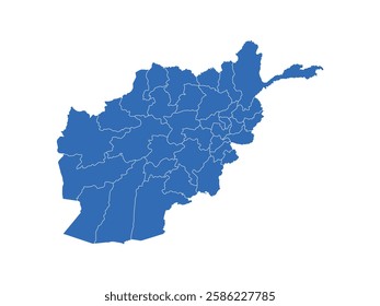 Afghanistan Map vector icon. Minimalistic Colorful Map of Afghanistan.