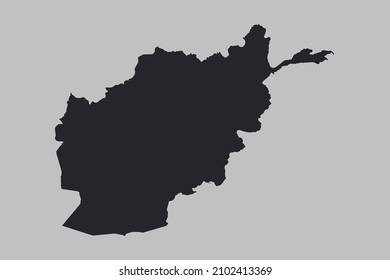 Afghanistan map vector, isolated on gray background