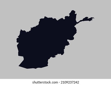 Afghanistan map vector, Isolated on gray background