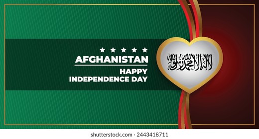 Afghanistan National Day, celebration template banner vector Illustration