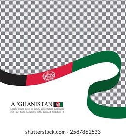 Afghanistan national flag ribbon stock vector	