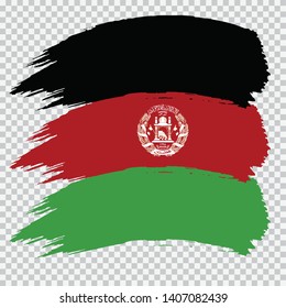 AFGHANISTAN national flag slpash brush vector on transparent background