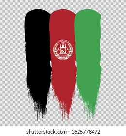 AFGHANISTAN national flag slpash brush vector on transparent background