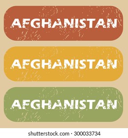 Afghanistan on colored background