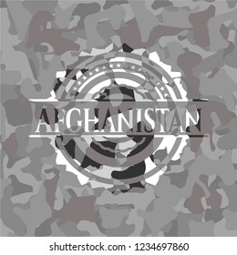 Afghanistan on grey camo pattern