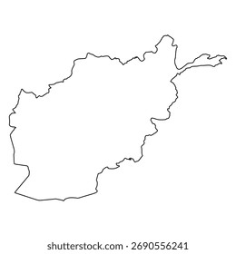 Mapa de Afganistán. Vector del mapa de Afganistán. Mapa de Afganistán sobre fondo blanco
