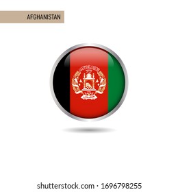 Afghanistan round flag vector design template