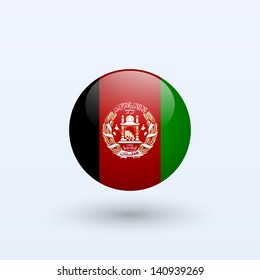Afghanistan round flag. Vector illustration.