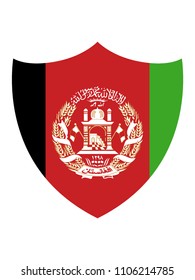Afghanistan Shield Flag 